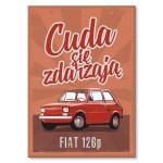 Poster metalowy "Cuda Fiat 126p"