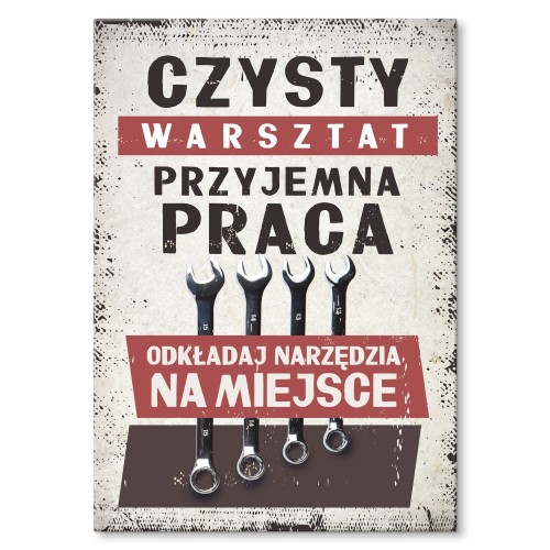 Plakat metalowy - Czysty warsztat_prezent.jpg