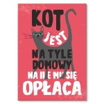 Plakat metalowy "Domowy Kot" 