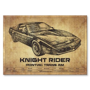 Plakat metalowy "Knight Rider - Pontiac"