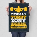 Plakat metalowy - Dźwigaj torby żony L.jpg