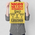 Plakat metalowy prezent - Nie łącz alkoholu M.jpg