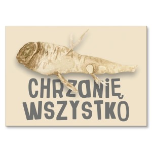 Plakat metalowy "Wszystko chrzanię"