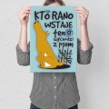 Plakat metalowy - Kto rano wstaje PIES M.jpg