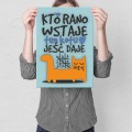 Tablica metalowa - Kto rano wstaje KOT M.jpg