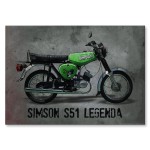 Plakat metalowy "Motorower Simson S51"