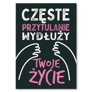 Plakat metalowy "Częste przytulanie"