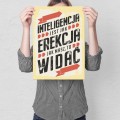 Plakat metalowy - Inteligencja jak erekcja prezent M.jpg