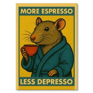 Plakat metalowy "More espresso"