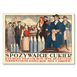 Poster metalowy "Spożywajcie cukier"