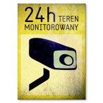Poster metalowy "Teren monitorowany"