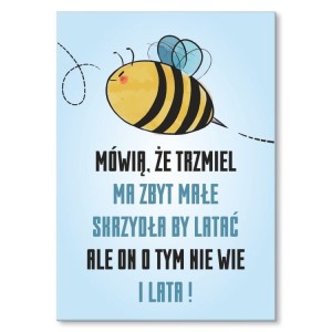 Plakat metalowy "Trzmiel - motywacja"