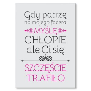 Plakat metalowy "Szczęście chłopa"