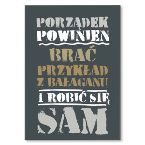 Plakat metalowy "Porządek"