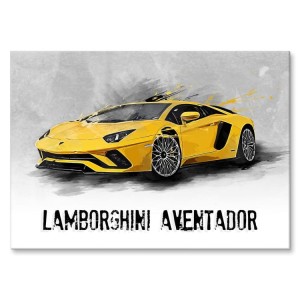 Plakat metalowy "Samochód Lamborghini Aventador"