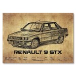 Plakat metalowy "Samochód Renault 9 GTX"