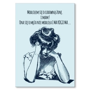 Plakat metalowy "Cudowna żona"