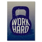 Plakat metalowy "Work hard"