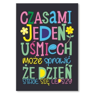 Plakat metalowy "Jeden uśmiech"