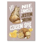 Plakat metalowy "Jestem wredna"