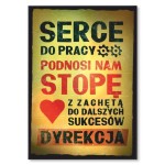 Poster metalowy "Serce do pracy"