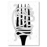 Plakat metalowy "Makaron na widelcu"