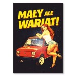 Plakat metalowy "Mały ale wariat - dziewczyna"