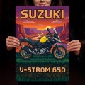 Plakat-metalowy-Suzuki-V-Strom-650-Retro-Pixel-Art L.jpg