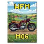 Plakat metalowy "Motor WFM M06 Retro Pixel"