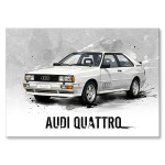 Plakat metalowy "Samochód Audi Quattro"