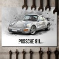 Plakat-metalowy-samochód-Porsche-911-964 S 2.jpg