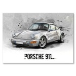 Plakat metalowy "Samochód Porsche 911 (964)"