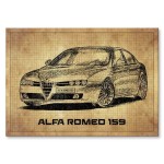 Plakat metalowy "Samochód Alfa Romeo 159"