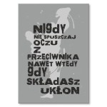 Plakat metalowy "Nie spuszczaj oczu"