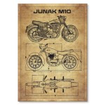 Plakat metalowy "Motor Junak M10 technika"