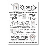 Plakat metalowy "Zasady łazienki"