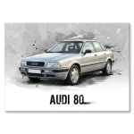 Plakat metalowy "Audi 80 B4"