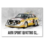 Plakat metalowy "Audi Sport Quattro S1"