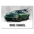 Dodge-Charger-SRT-Hellcat-plakat-z-metalu.webp