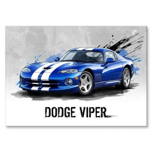 Plakat metalowy "Dodge Viper GTS"
