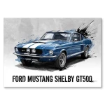 Plakat metalowy "Ford Mustang Shelby GT500"