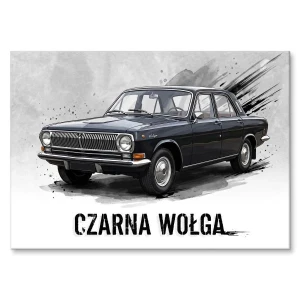 Plakat z metalu "Czarna Wołga"