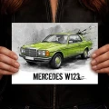 Mercedes-W123-Coupe-plakat-metalowy-S.webp