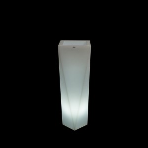 Geometryczna donica podświetlana Rossa 75 cm (barwa zimna)