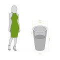Donica Della 90 cm wewnętrzna półka
