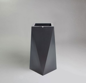 Geometryczna donica Nevis 75 cm z wewnętrzną półką