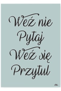 Plakat metalowy "Weź nie pytaj"