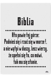 Plakat metalowy "Biblia"