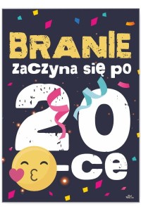 Plakat metalowy "Branie 20"