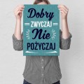 Blacha metalowa - Dobry zwyczaj nie pożyczaj M.jpg